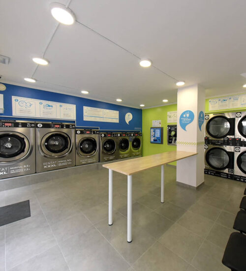 Control automático de unas lavadoras en alquiler